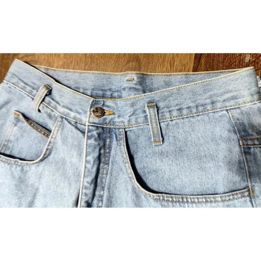 Vintage Mickey Unlimited Denim Shorts Adult Medium Disney Jerry Leigh Embroider‎